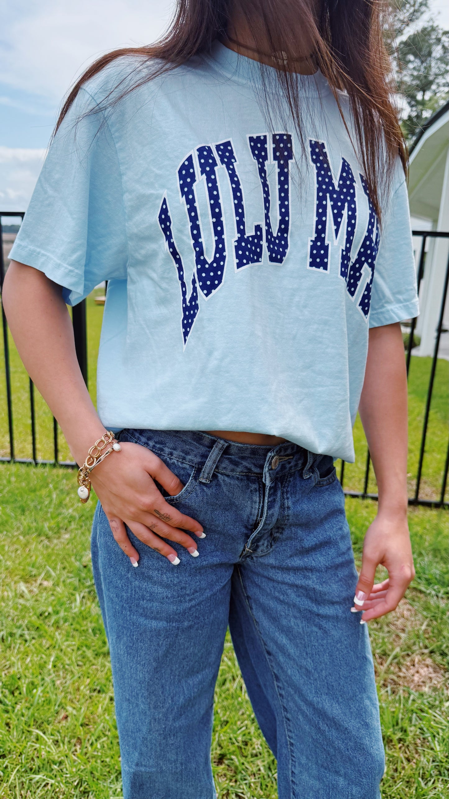 Lulu Mac Blue Polka Dot Shirt