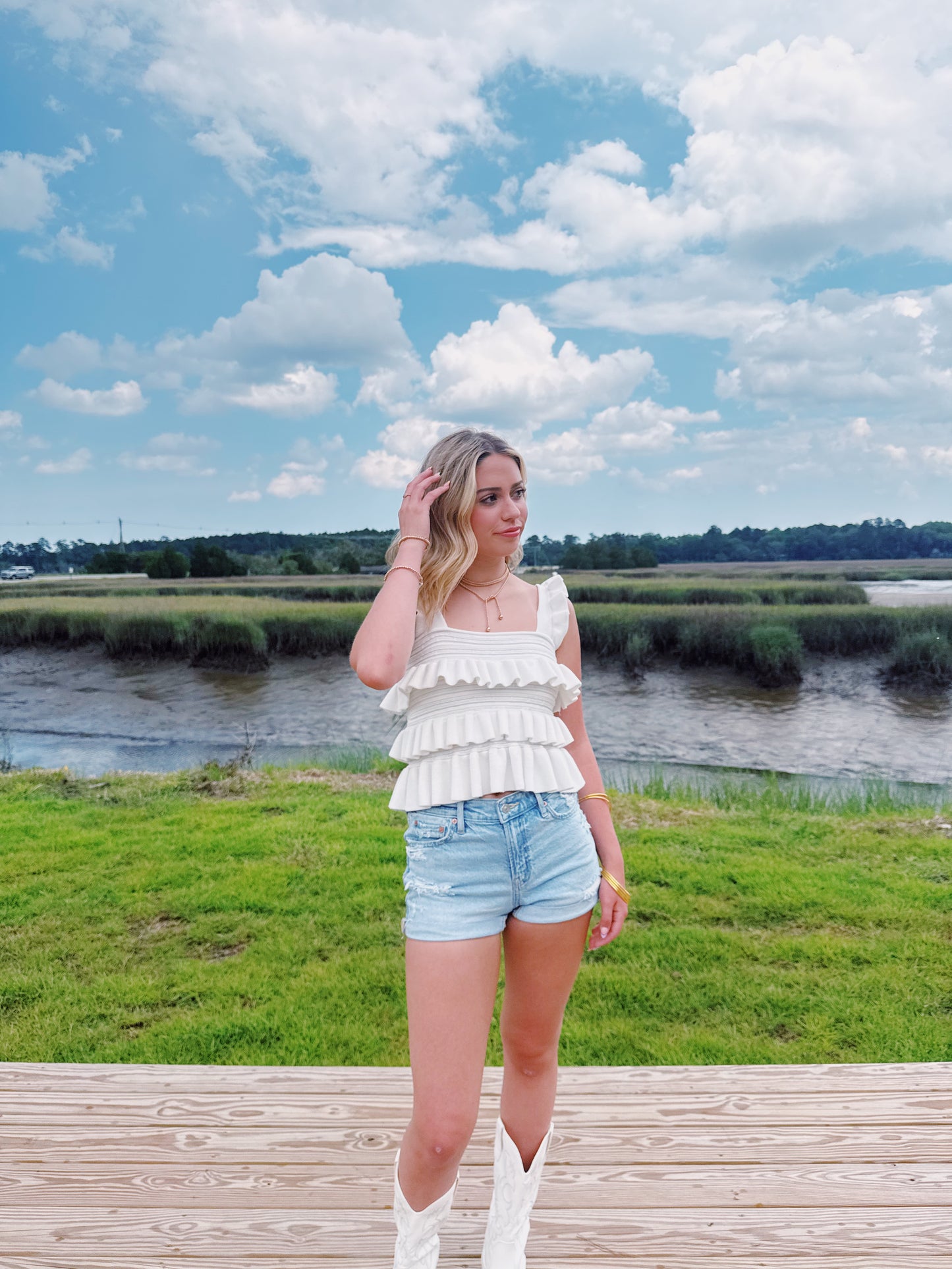 Whitney Ruffle Top