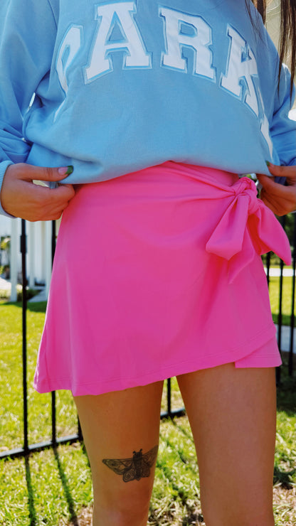 Pink Wrap Skort