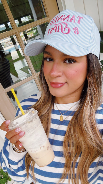 Blue Stripe Tanned & Tipsy Hat