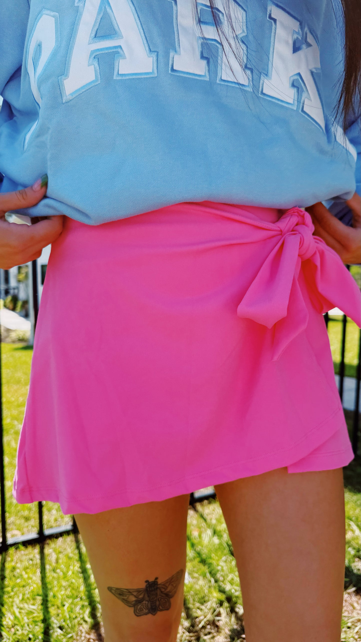 Pink Wrap Skort