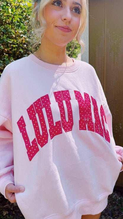 LuLu Mac Pink Polka Dot Sweatshirt