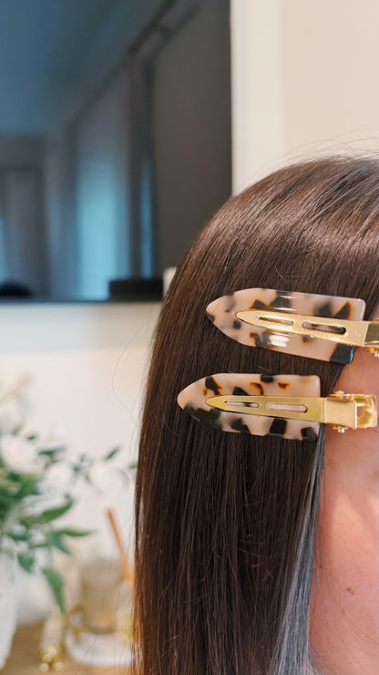 Light Tortoise Makeup Clips