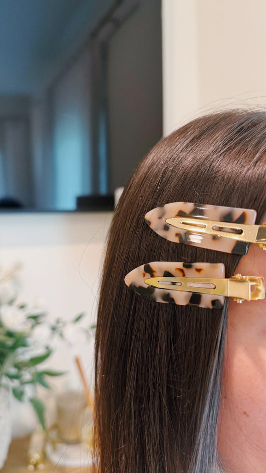 Light Tortoise Makeup Clips