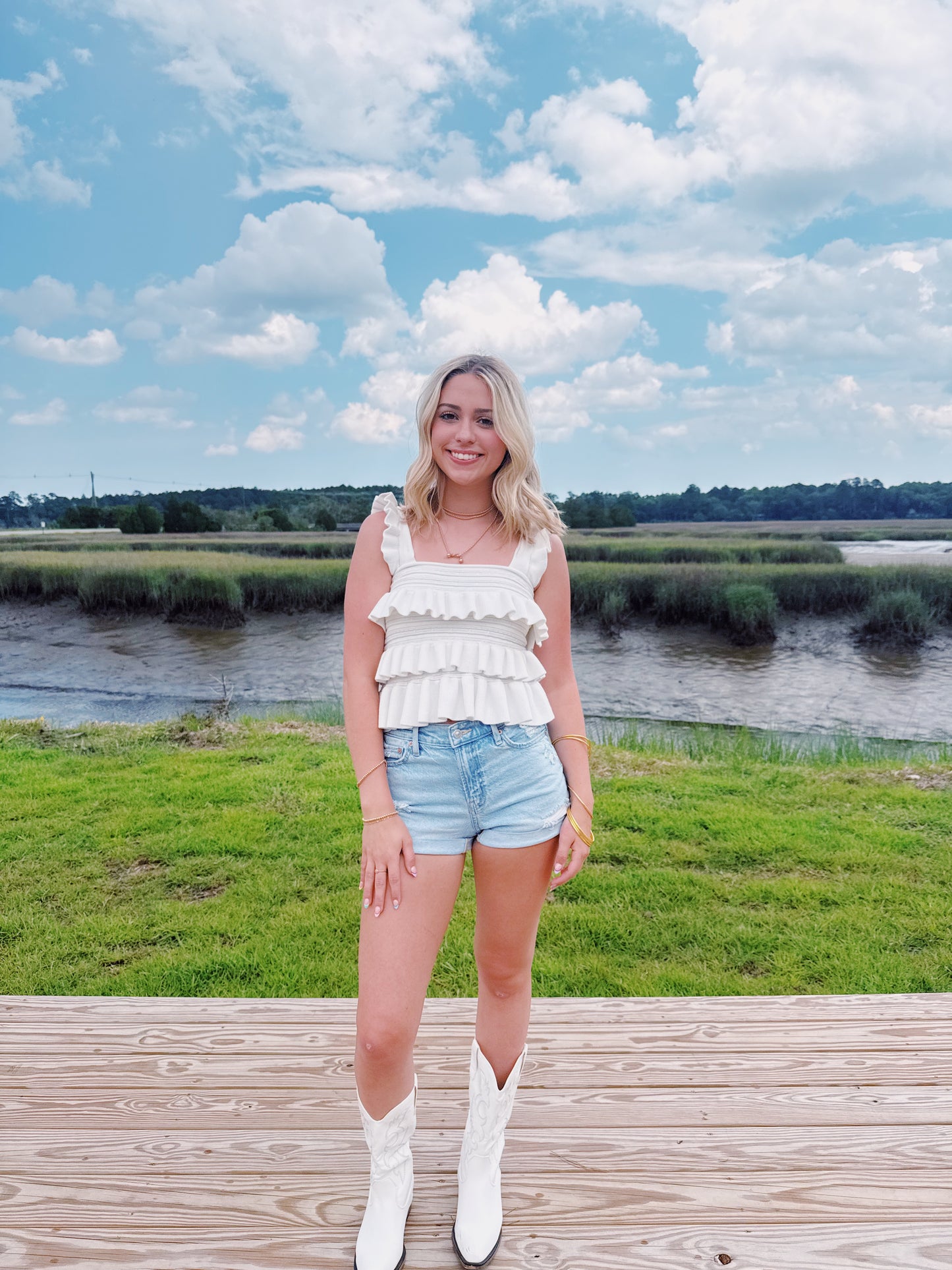 Whitney Ruffle Top