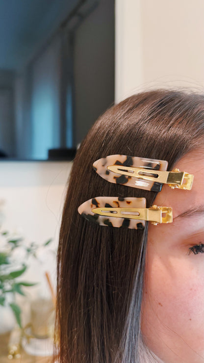 Light Tortoise Makeup Clips