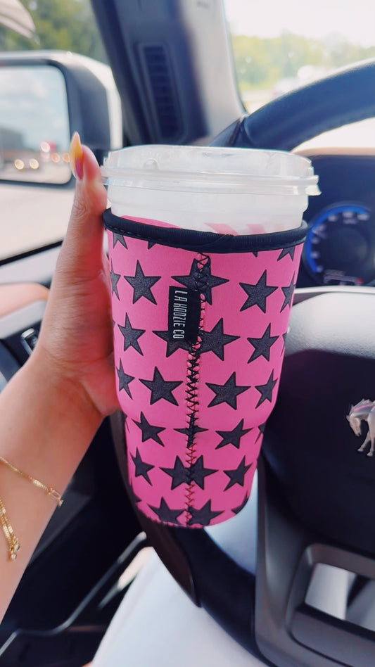 Pink Star Coffee Coozie
