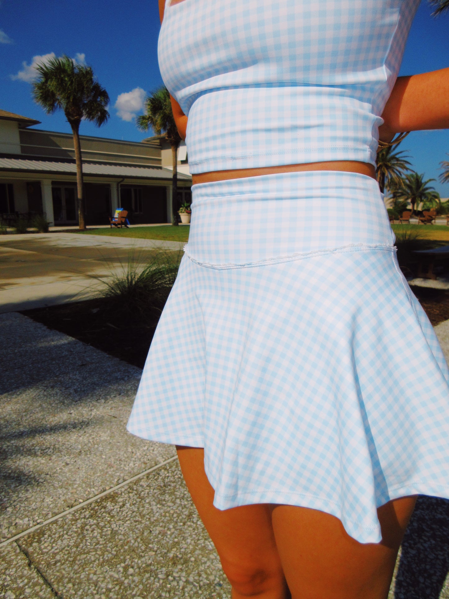 Seabreeze Gingham Skort
